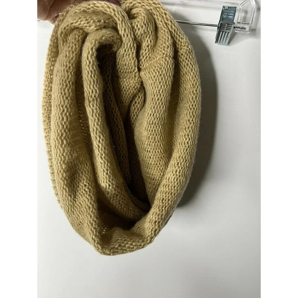 Free Press Beige Infinity Scarf Knit Boho Festival One Size